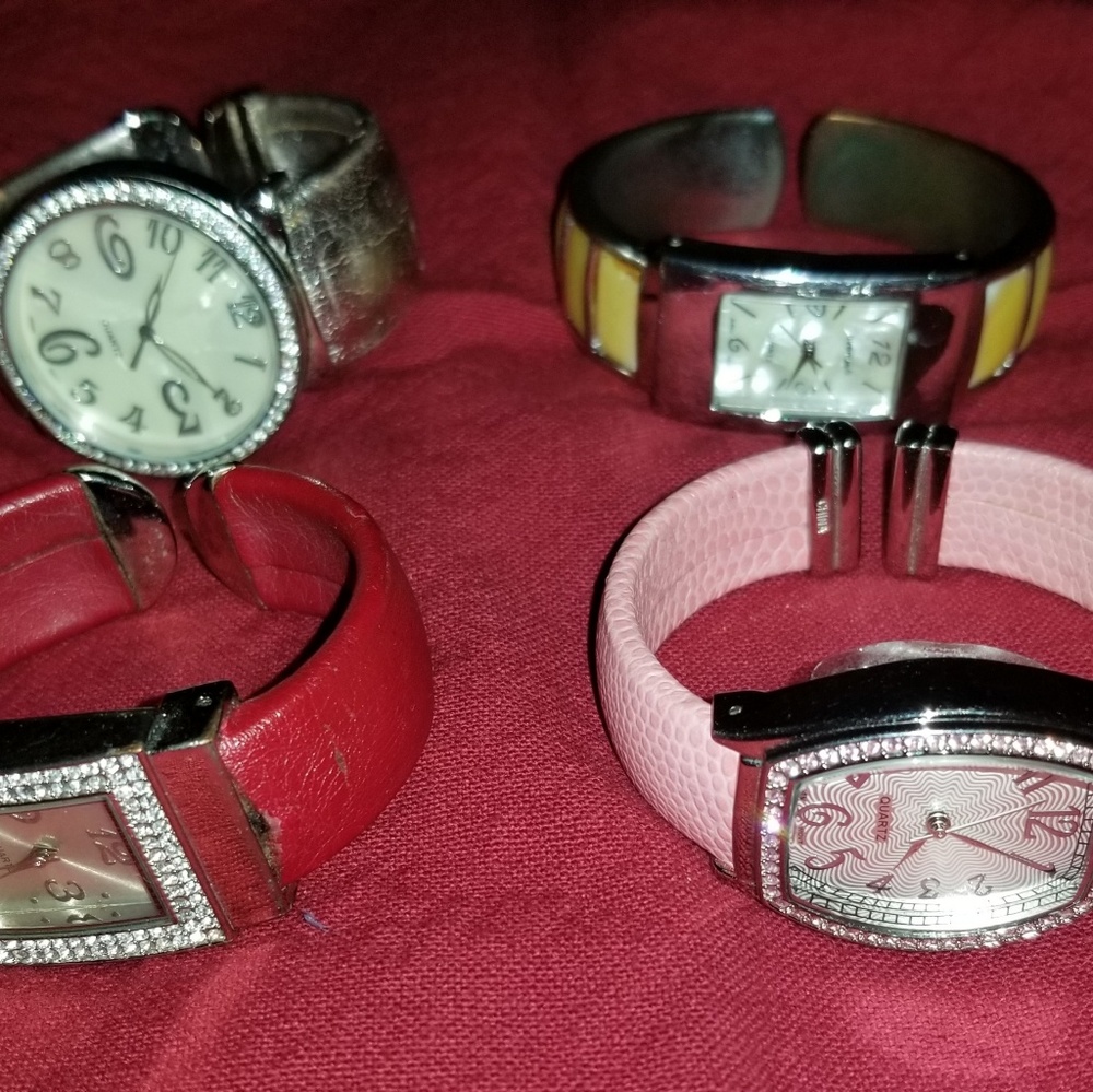 Ladies Cuff Watches - Set of 4